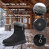 image:imageAllegra K Womens Warm Ankle Boots Side Zipper Flat Snow BootsBlack