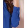 image:imageAllegra K Work Tops for Women Stand Collar Long Sleeve Ruched 2026 Trendy Blouse Business Casual Office ShirtRoyal Blue