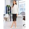 image:imageAllegra K Work Tops for Women Stand Collar Long Sleeve Ruched 2026 Trendy Blouse Business Casual Office ShirtWhite