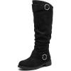 image:imageAllegra K Womens Flat Knee High Shoes No Heel Soft Cushioned BootsBlack