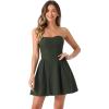 image:imageAllegra K Womens Sexy Tube Strapless Dress Sweetheart Neckline Off Shoulder 2026 Cocktail Party Mini Short DressesArmy Green
