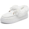 image:imageAllegra K Womens Winter Ankle Boot Laceup Flat Snow BootsWhite