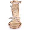 image:imageAllegra K Womens Rhinestone Knot Strap Stiletto Heels Sandals