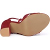 image:imageAllegra K Women Crisscross Front Block Heeled Lace Up Red Sandals  6 M US