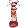 image:imageAllegra K Women Crisscross Front Block Heeled Lace Up Red Sandals  6 M US