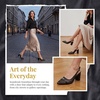 image:imageAllegra K Womens Mesh Heels Pumps Pointed Toe Chunky Heel Comfortable Dress ShoesBlack