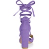 image:imageAllegra K Womens Block Heeled Lace Up Purple Sandals 6 M US