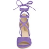image:imageAllegra K Womens Block Heeled Lace Up Purple Sandals 6 M US
