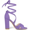 image:imageAllegra K Womens Block Heeled Lace Up Purple Sandals 6 M US