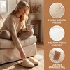 image:imageAllegra K Womens Fuzzy Slipon House Shoes Unisex Warm Soft Comfy SlippersBeige