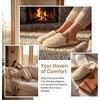 image:imageAllegra K Womens Fuzzy Slipon House Shoes Unisex Warm Soft Comfy SlippersBeige