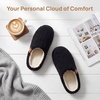 image:imageAllegra K Womens Fuzzy Slipon House Shoes Unisex Warm Soft Comfy SlippersBlack