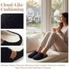 image:imageAllegra K Womens Fuzzy Slipon House Shoes Unisex Warm Soft Comfy SlippersBlack