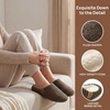 image:imageAllegra K Womens Fuzzy Slipon House Shoes Unisex Warm Soft Comfy SlippersBrown