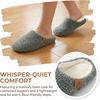 image:imageAllegra K Womens Fuzzy Slipon House Shoes Unisex Warm Soft Comfy SlippersGrey