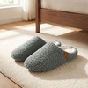 image:imageAllegra K Womens Fuzzy Slipon House Shoes Unisex Warm Soft Comfy SlippersGrey