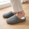 image:imageAllegra K Womens Fuzzy Slipon House Shoes Unisex Warm Soft Comfy SlippersGrey