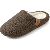 image:imageAllegra K Womens Fuzzy Slipon House Shoes Unisex Warm Soft Comfy SlippersBrown