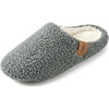image:imageAllegra K Womens Fuzzy Slipon House Shoes Unisex Warm Soft Comfy SlippersGrey