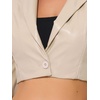 image:imageAllegra K Cropped Leather Jacket for Womens Concert PU Motorcycle JacketApricot