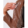 image:imageAllegra K Cropped Leather Jacket for Womens Concert PU Motorcycle JacketBrown