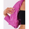 image:imageAllegra K Cropped Leather Jacket for Womens Concert PU Motorcycle JacketHot Pink