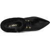 image:imageAllegra K Womens Block Heels Pointed Toe Faux Fur Ankle BootiesBlack