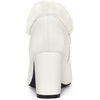 image:imageAllegra K Womens Block Heels Pointed Toe Faux Fur Ankle BootiesWhite