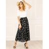 image:imageAllegra K Womens Floral Skirt Chiffon Aline Long Tiered Ruffle Boho Summer Midi SkirtsBlack