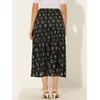 image:imageAllegra K Womens Floral Skirt Chiffon Aline Long Tiered Ruffle Boho Summer Midi SkirtsBlack a
