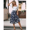 image:imageAllegra K Womens Floral Skirt Chiffon Aline Long Tiered Ruffle Boho Summer Midi SkirtsBlue a