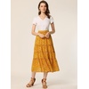 image:imageAllegra K Womens Floral Skirt Chiffon Aline Long Tiered Ruffle Boho Summer Midi SkirtsGinger