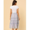 image:imageAllegra K Womens Floral Skirt Chiffon Aline Long Tiered Ruffle Boho Summer Midi SkirtsPurple