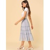 image:imageAllegra K Womens Floral Skirt Chiffon Aline Long Tiered Ruffle Boho Summer Midi SkirtsPurple
