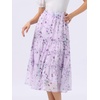image:imageAllegra K Womens Floral Skirt Chiffon Aline Long Tiered Ruffle Boho Summer Midi SkirtsPurple Floral