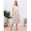 image:imageAllegra K Womens Floral Skirt Chiffon Aline Long Tiered Ruffle Boho Summer Midi SkirtsWhite Yellowfloral