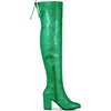 image:imageAllegra K Womens Green Glitter Boots Round Toe Chunky Heel Over the Knee High Boots 85 m US