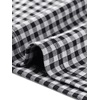 image:imageAllegra K Womens Mock Neck 34 Sleeve Slim Check Office Work Plaid DressBlack White Plaid