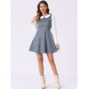 image:imageAllegra K Womens Peter Pan Collar Contrast Color Button Decor ALine Preppy Plaid Mini DressBlue