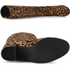 image:imageAllegra K Womens Side Zipper Chunky Heel Knee High Leopard Boots 65 M US 