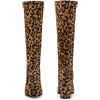image:imageAllegra K Womens Side Zipper Chunky Heel Knee High Leopard Boots 65 M US 