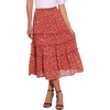 image:imageAllegra K Womens Floral Skirt Chiffon Aline Long Tiered Ruffle Boho Summer Midi SkirtsDeep Red