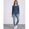 image:imageAllegra K Womens Striped Cute Shirts Peter Pan Collar Casual Trendy Fitted Long Sleeve TopBluegray