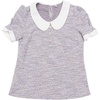 image:imageAllegra K Halloween Peter Pan Collar Blouse for Womens Button Decor Vintage Tweed Top ShirtLavender Purple