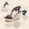 image:imageAllegra K Womens Beaded Tstrap Platform Elastic Peeptoe SandalsBlack