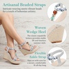 image:imageAllegra K Womens Beaded Tstrap Platform Elastic Peeptoe SandalsSilver