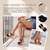 image:imageAllegra K Womens Bow Doublestrap Plaid Platform Slip SandalsBlack