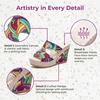 image:imageAllegra K Womens Colorful Printed Hollowout Platform PeepToe Slip SandalsPurple