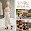 image:imageAllegra K Womens Denim Platform Hook Loop Peeptoe SandalsBlack