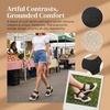 image:imageAllegra K Womens Denim Platform Hook Loop Peeptoe SandalsBlack